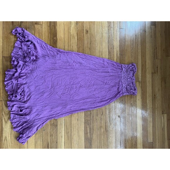 Free People Adella Corset Maxi Dress lilac color size M A000899 - Picture 7 of 16